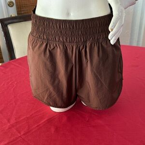 Women's Athletic Shorts in Rich Brown